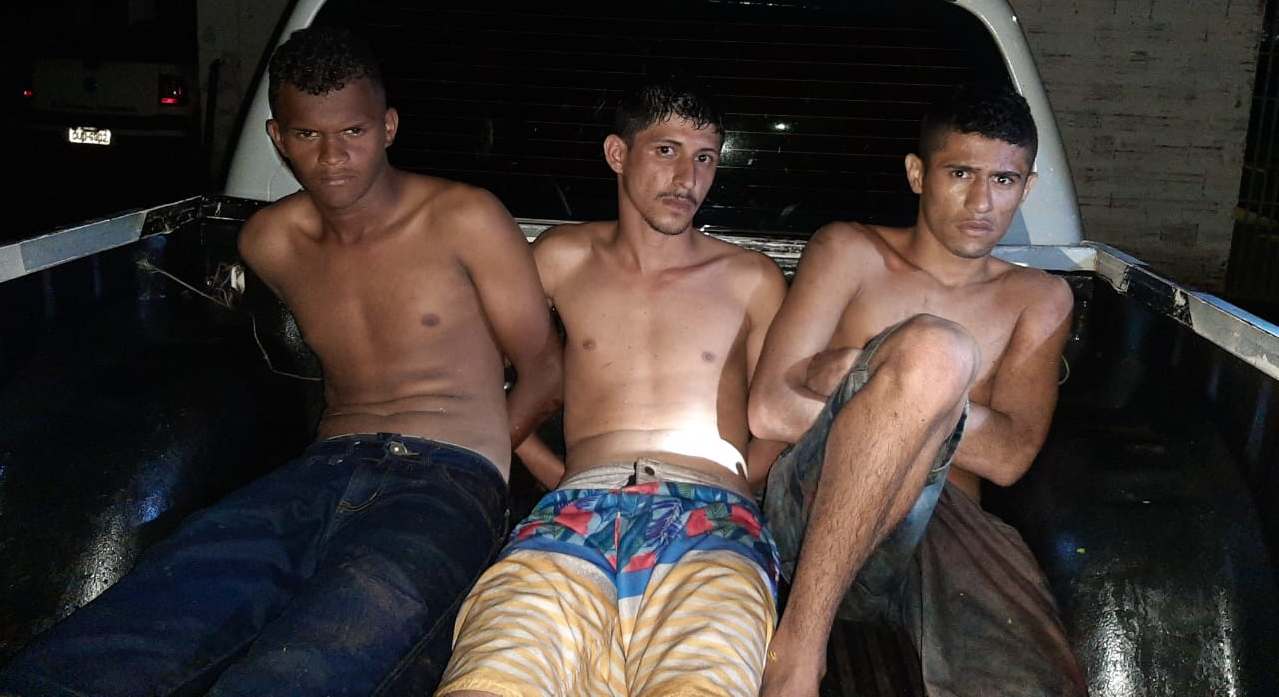 Trio suspeito de realizar assalto com reféns em Lagoa Alegre